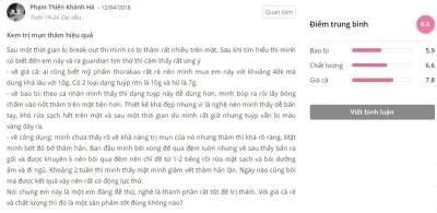 đánh giá kem trị thâm thorakao