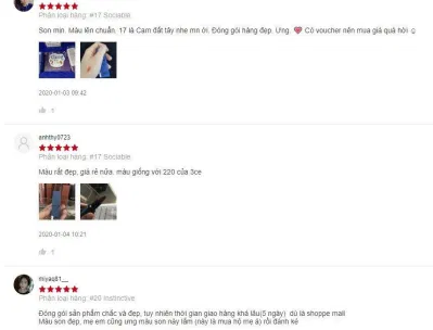 Đánh giá từ khách hàng sử dụng trên trang Shopee Đánh giá từ khách hàng sử dụng trên trang Shopee (Ảnh: Internet)