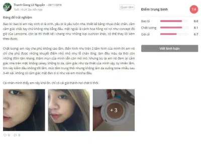 Đánh giá của khách hàng tại Sheis (ảnh: BlogAnChoi)