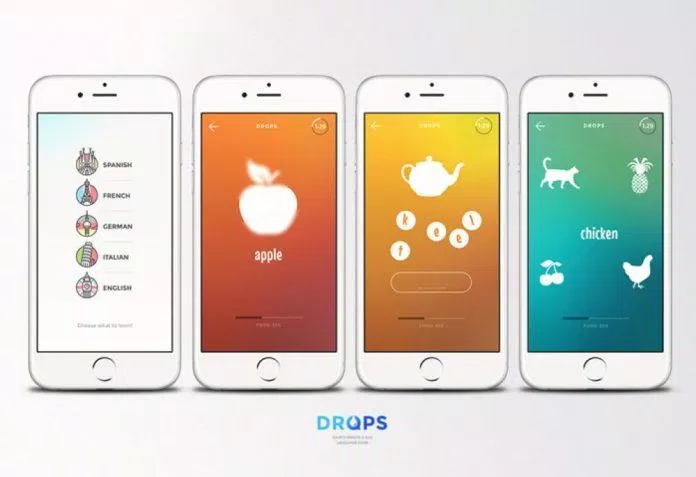 Giao diện của Drops. Nguồn: internet. Giao diện của Drops. Nguồn: internet.