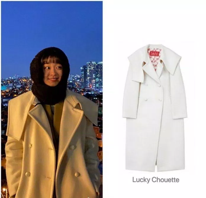 Mẫu áo khoác dàng dài đến từ thương hiệu Lucky Chouette và có giá “chát” là 16,7 triệu đồng. (Nguồn: Internet)