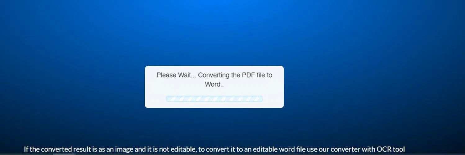 Bạn cần chờ đợi một vài phút để công cụ xử lí. Ảnh: BlogAnChoi