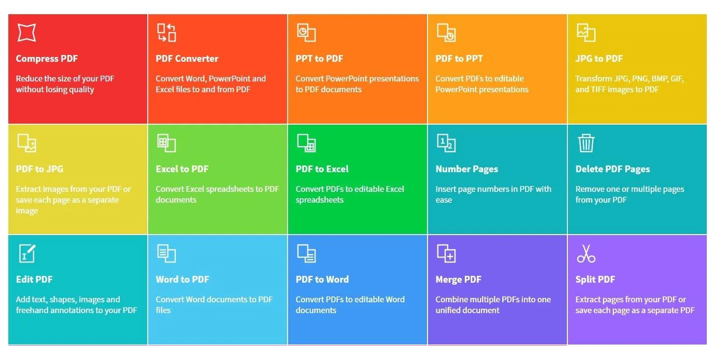 Giao diện web khá đẹp, tiếp đó bạn chọn vào ô "PDF to Word". Ảnh: BlogAnChoi