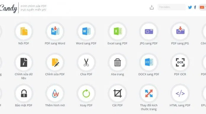 Sau khi chọn ngôn ngữ Tiếng Việt, thì bạn click vào "PDF sang Word". Ảnh: BlogAnChoi