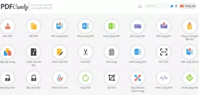Sau khi chọn ngôn ngữ Tiếng Việt, thì bạn click vào "PDF sang Word". Ảnh: BlogAnChoi