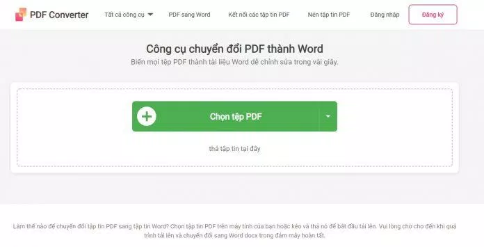 Chọn định dạng bạn muốn chuyển rồi tải tệp tin lên. Ảnh: BlogAnChoi
