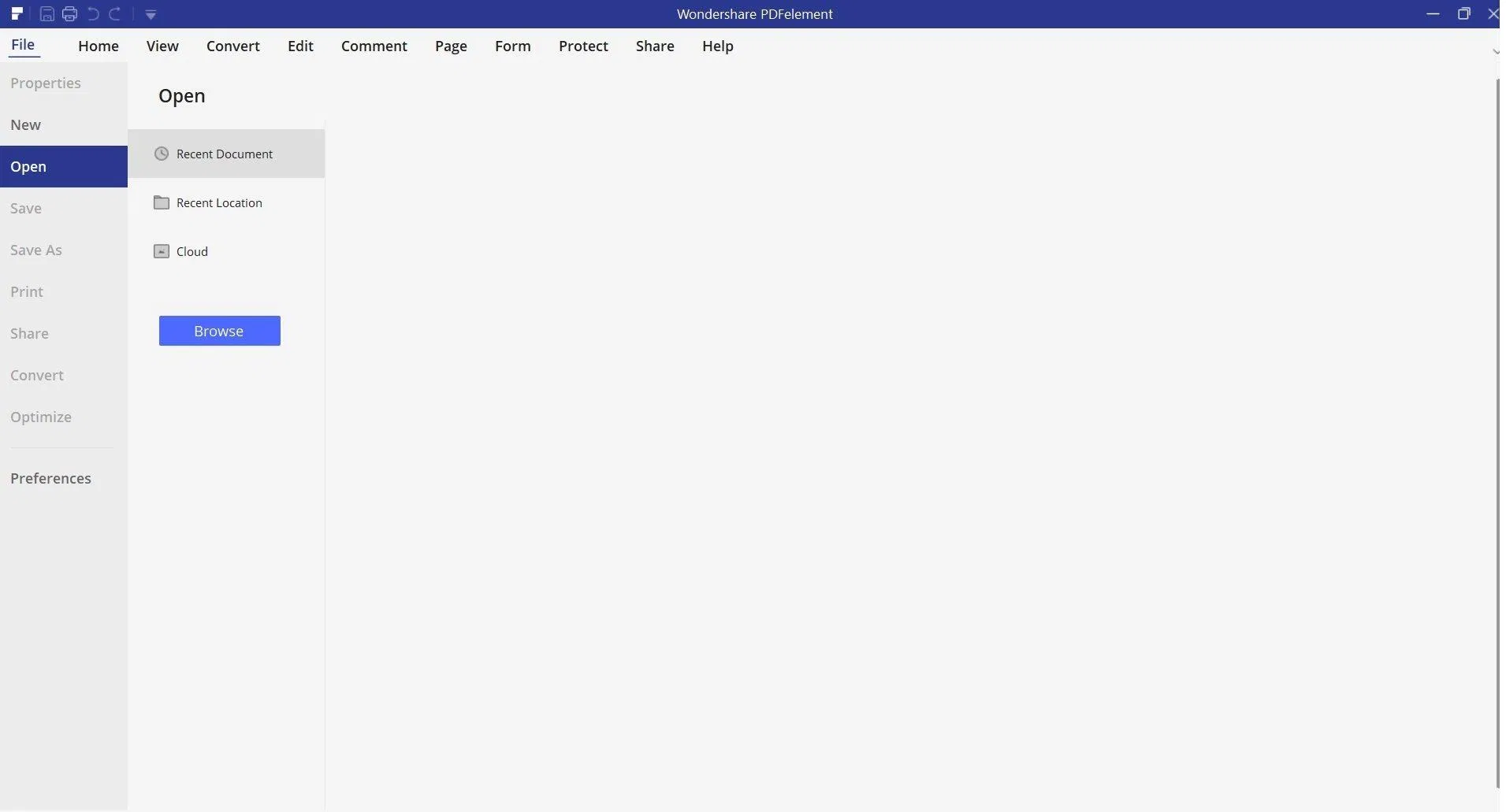 Chọn nút File ở góc trái, tiếp tục chọn Open, rồi Browse để tải tệp tin cần chuyển đổi lên. Ảnh: BlogAnChoi