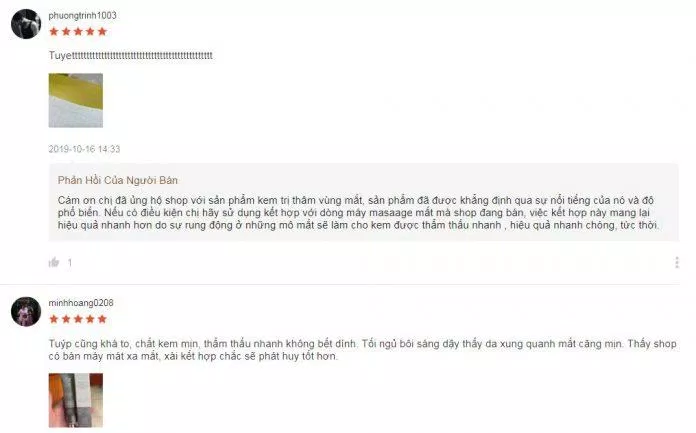 Đánh giá của khách hàng trên Shopee đánh giá