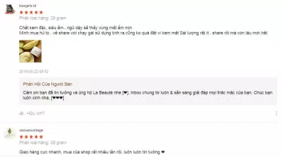 Khách hàng đánh giá về sản phẩm trên Shopee đánh giá