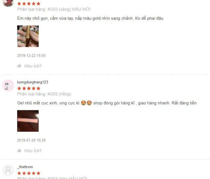 Đánh giá từ khách hàng đã sử dụng sản phẩm trên trang Shopee Đánh giá từ khách hàng đã sử dụng sản phẩm trên trang Shopee (Ảnh: BlogAnChoi)