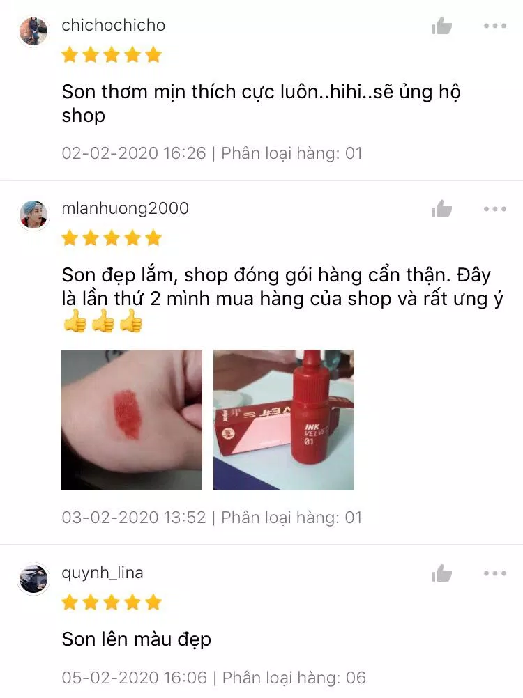 Đánh giá của khách hàng trên Shopee (nguồn: Internet). 