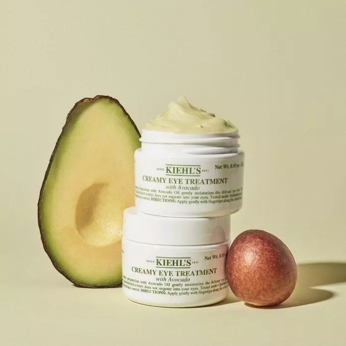 Kem dưỡng mắt Kiehl’s Creamy Eye Treatment With Avocado với thành phần chiết xuất từ quả bơ giúp ngăn ngừa quá trình lão hóa kem dưỡng mắt