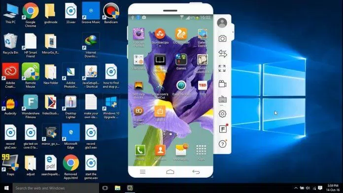 Phần mềm hỗ trợ chơi game Android MirrorGo với giao diện y hệt smartphone (Nguồn: Internet).