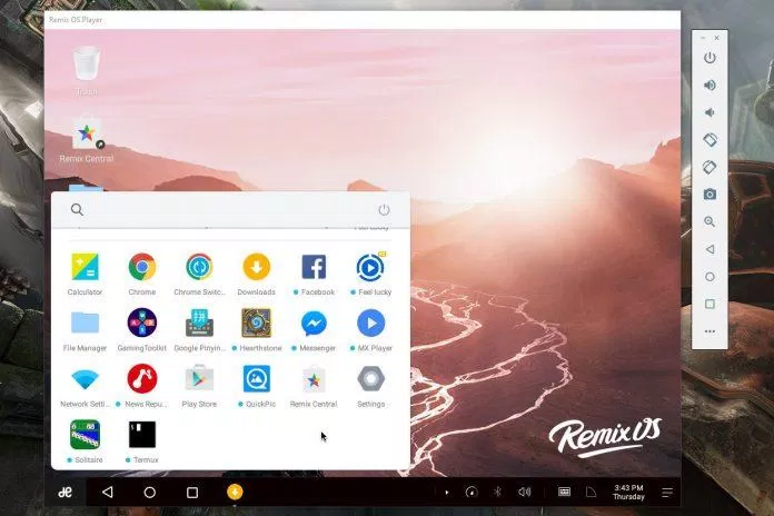 Giao diện độc đáo của Remix OS Player (Nguồn: Internet).