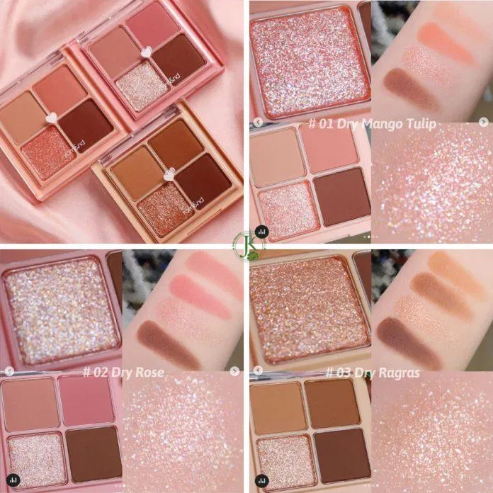 Romand Better Than Eyes gồm những màu ấm dễ dùng, lý tưởng cho đôi mắt Á Đông (Ảnh: Internet) Romand Better Than Eyes được lấy cảm hứng từ các cánh hoa khô. Các màu sắc được chọn đều là những màu ấm dễ dùng, lý tưởng cho đôi mắt Á Đông.