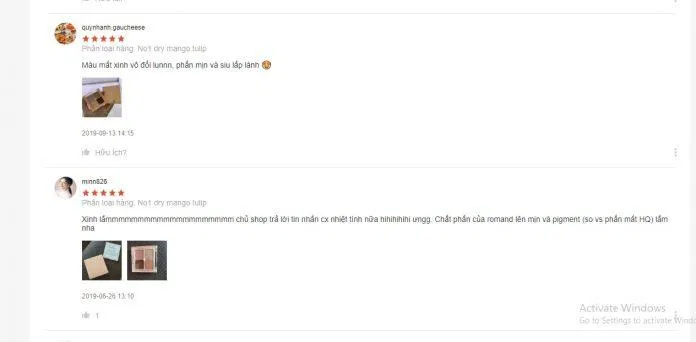 Review của khách hàng trên Shopee (Ảnh: BlogAnChoi) Review của khách hàng trên Shopee