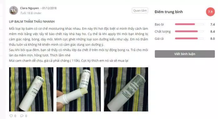 Khả năng thẩm thấu nhanh, không gây bóng môi và cơ chế trị thâm môi bằng cách tẩy tế bào chết mới lạ của Caudalie, khiến các cô nàng lựa chọn tin dùng sử dụng. (Ảnh: BlogAnChoi) Khả năng thẩm thấu nhanh, không gây bóng môi và cơ chế trị thâm môi bằng cách tẩy tế bào chết mới lạ của Caudalie, khiến các cô nàng lựa chọn tin dùng sử dụng. (Ảnh: BlogAnChoi)
