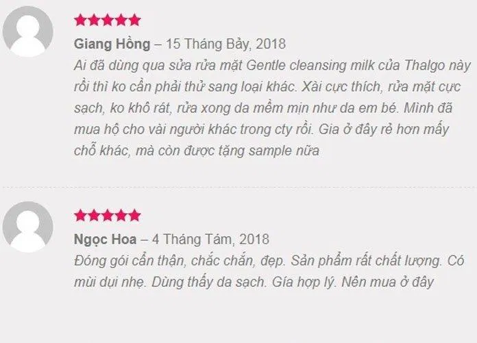 Review Thalgo Gentle Cleansing Milk