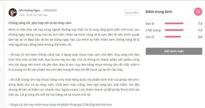 Đến từ thương hiệu dược mỹ phẩm Vichy nổi tiếng lành tính, nàng không cần lo lắng về chất lượng rồi nhé. (Ảnh: BlogAnChoi) Đến từ thương hiệu dược mỹ phẩm Vichy nổi tiếng lành tính, nàng không cần lo lắng về chất lượng rồi nhé. (Ảnh: BlogAnChoi)