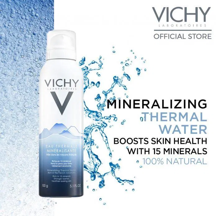 Xịt khoáng Vichy giúp củng cố, hình thành hàng rào bảo vệ da, cấp ẩm tức thì cho làn da khỏe mạnh trước các tác động của môi trường. (Ảnh: Internet) Xịt khoáng Vichy giúp củng cố, hình thành hàng rào bảo vệ da, cấp ẩm tức thì cho làn da khỏe mạnh trước các tác động của môi trường. (Ảnh: Internet)