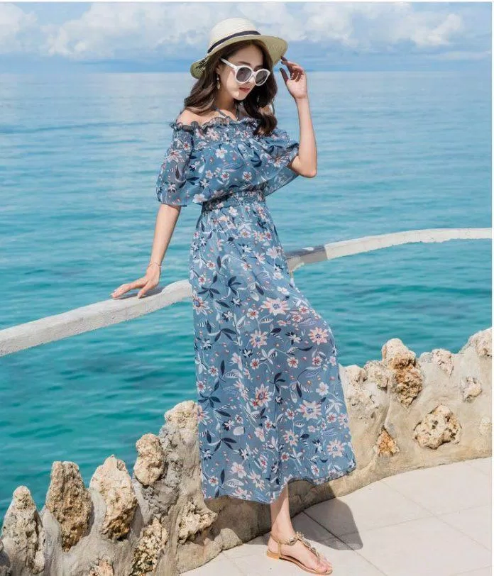 Du Xuân không thể thiếu váy maxi để chụp hình sống ảo được. (Nguồn: Internet)