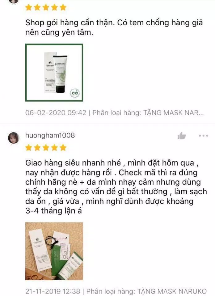 217 Review sữa rửa mặt trị mụn Caryophy Portulaca Cleansing Foam: Cho làn da khỏe đẹp, sạch mụn mới nhất 16 Đánh giá của khách hàng trên Shopee (nguồn: Internet)