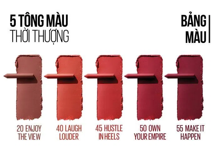 5 tone màu thời thượng, sang chảnh 5 tone màu thời thượng, sang chảnh (Ảnh: Internet)