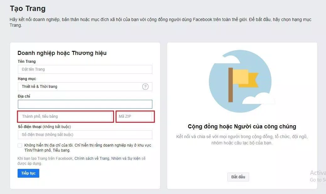 cách tạo fanpage facebook bán hàng