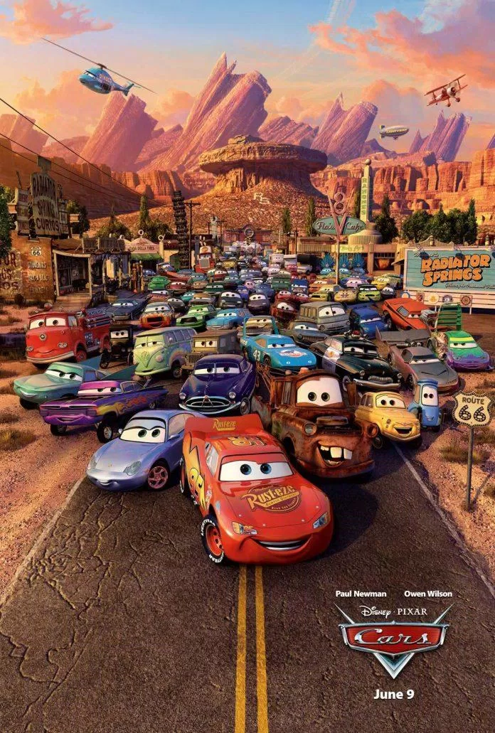 Poster phim hoạt hình Cars. (Ảnh: Internet)