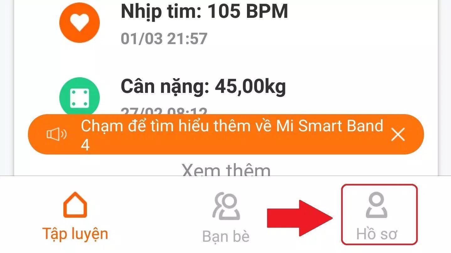 Chọn qua mục hồ sơ trong giao diện chính của ứng dụng (Ảnh: BlogAnChoi)