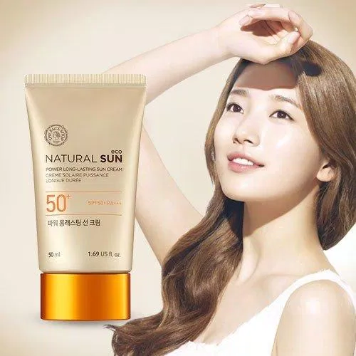 Kem Natural Sun Eco Power Long-Lasting Sun Cream SPF50+ PA+++ chống tia tử ngoại, dưỡng ẩm, trẻ hóa làn da (ảnh: internet).
