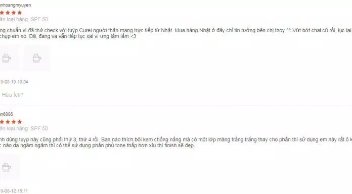 Đánh giá của khách hàng sử dụng sản phẩm trên trang Shopee (nguồn ảnh: BlogAnChoi).