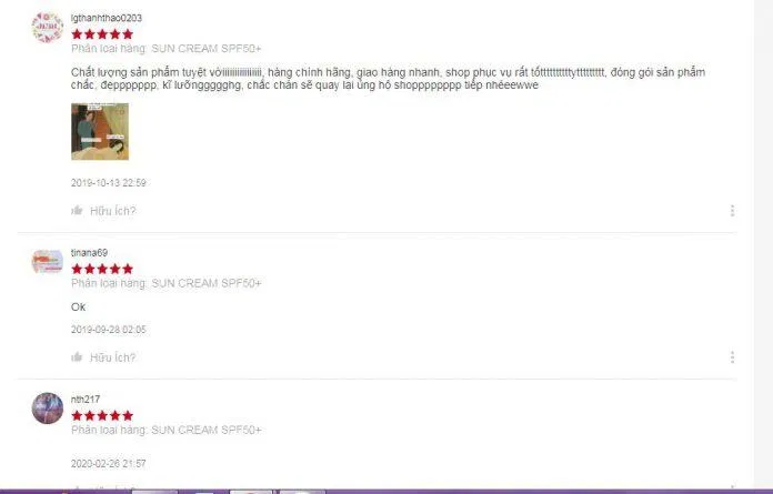 Đánh giá của khách hàng sử dụng sản phẩm trên trang Shopee (nguồn ảnh: BlogAnChoi).
