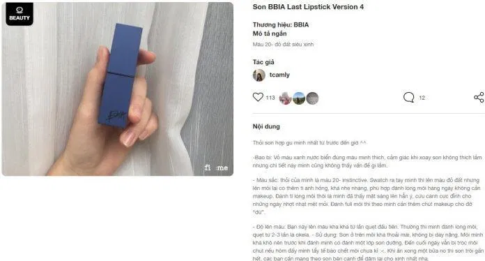 Đánh giá từ khách hàng sử dụng sản phẩm trên trang Fime.vn Đánh giá từ khách hàng sử dụng sản phẩm trên trang Fime.vn (Ảnh: BlogAnChoi)