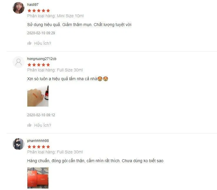 Đánh giá từ khách hàng sử dụng trên trang Shopee Đánh giá từ khách hàng sử dụng trên trang Shopee (Ảnh: BlogAnChoi)