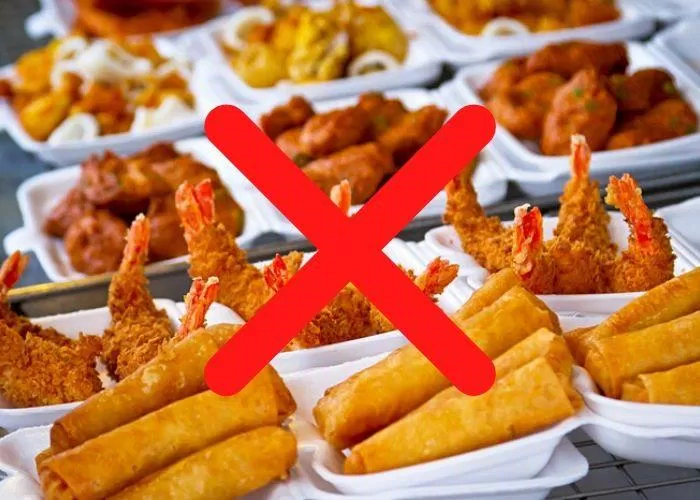 Hạn chế tối đa việc ăn, chế biến đồ chiên, rán nhiều dầu mỡ và đồ ngọt đồ chiên rán