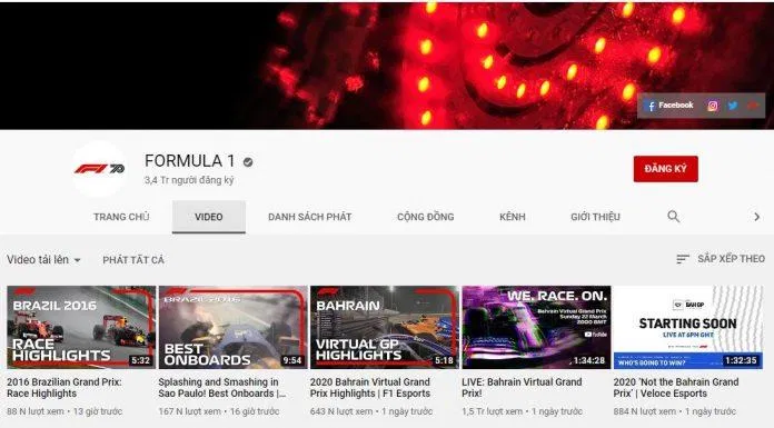 Youtube thể thao