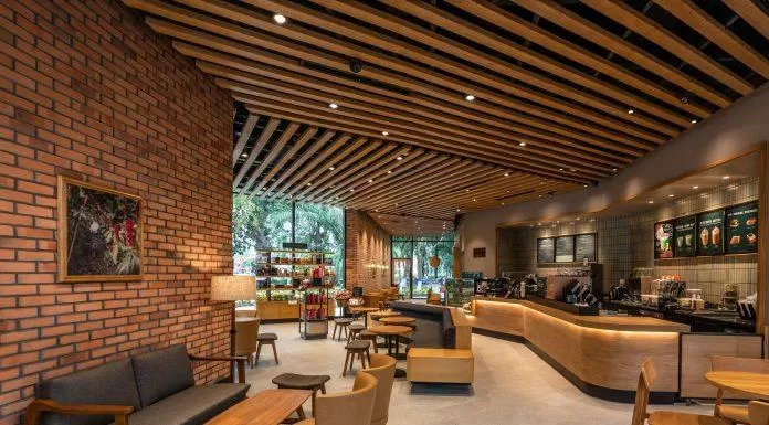 không gian Starbucks Ecopark