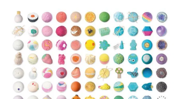 Bom tắm và xà phòng với nhiều mẫu mã và mùi hương khác nhau (Ảnh: Internet). My-pham-lush-thuong-hieu-handmade-hang-dau-the-gioi-12