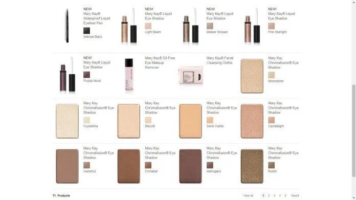 Bảng màu và dụng cụ kẻ mắt thương hiệu Mary Kay