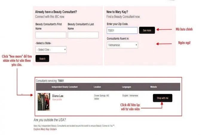 Cách tìm một tư vấn viên Mary Kay