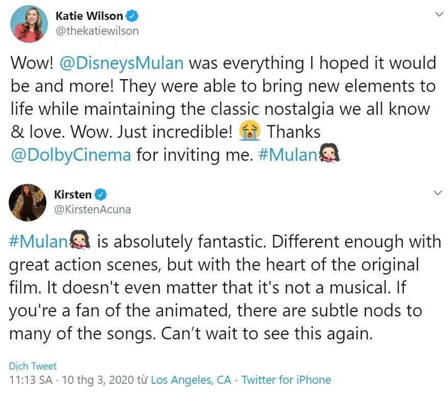 Hoa Mộc Lan bị dời lịch chiếu