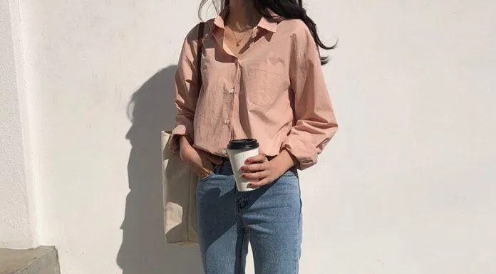 Áo sơ mi màu hồng pastel phối. (nguồn ảnh: internet) Áo sơ mi màu hồng pastel phối. (nguồn ảnh: internet)