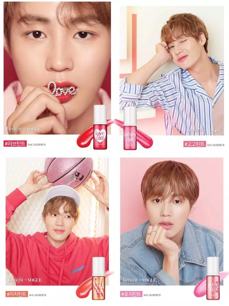 Son tint Benefit cũng được cựu thành viên nhóm nhạc Wanna One - Ha Sung Woon tích cực giới thiệu, quảng bá. (Ảnh: Internet)