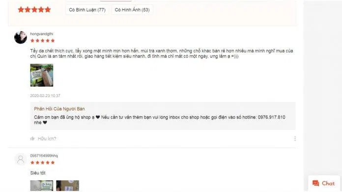Đánh giá của khách hàng về sản phẩm trên Shopee review stives shopee
