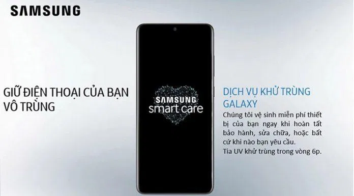 Dịch vụ khử trùng miễn phí của Samsung. Ảnh: internet