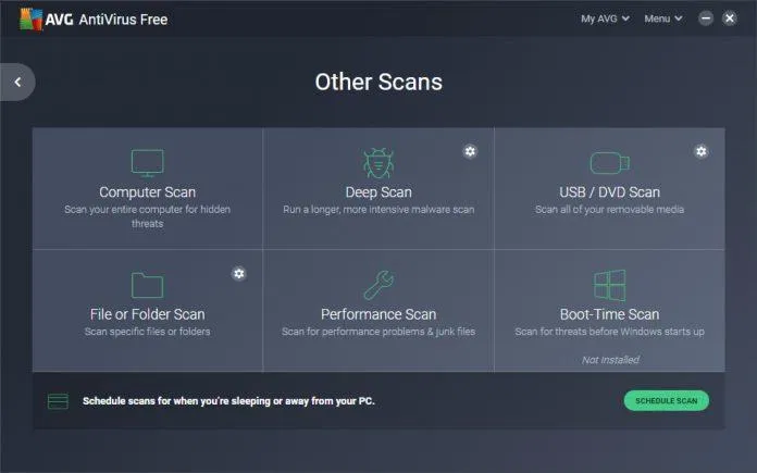 Phần mềm AVG Free Antivirus. Ảnh: internet