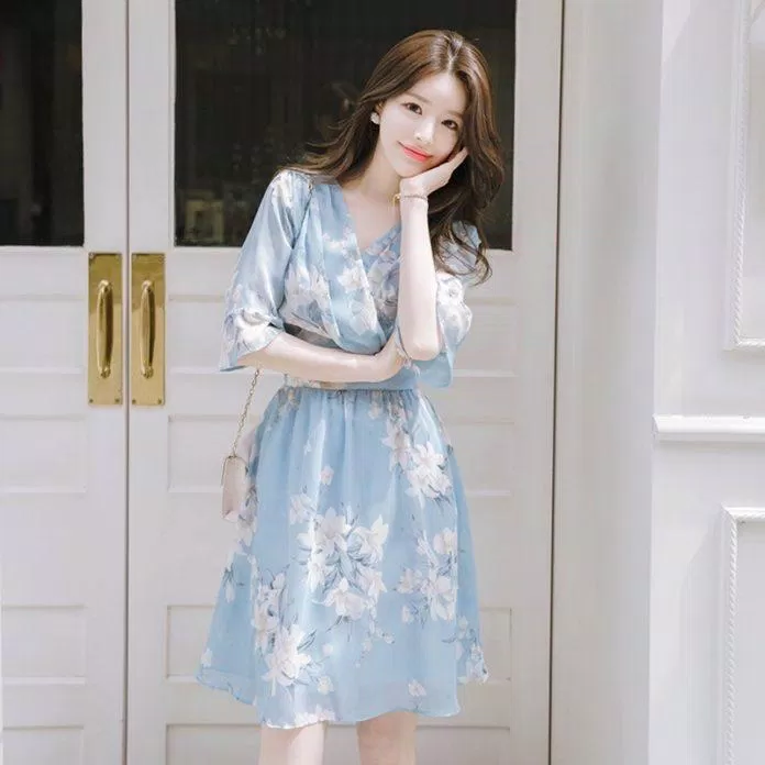 Váy xanh pastel. (nguồn ảnh: internet) Váy xanh pastel. (nguồn ảnh: internet)