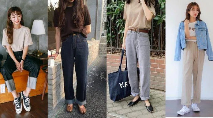Áo phông + quần ống suông