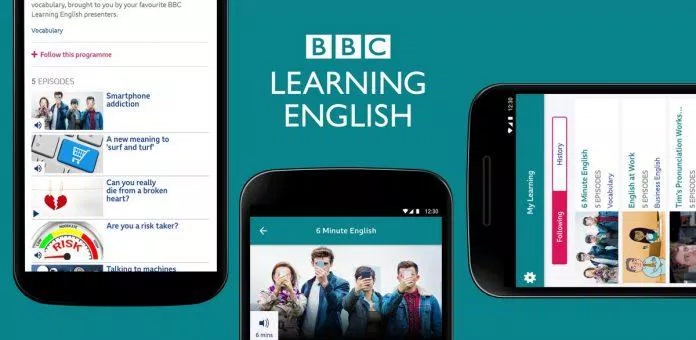 Ứng dụng BBC Learning English trên điện thoại mang đến sự tiện lợi cho người học.